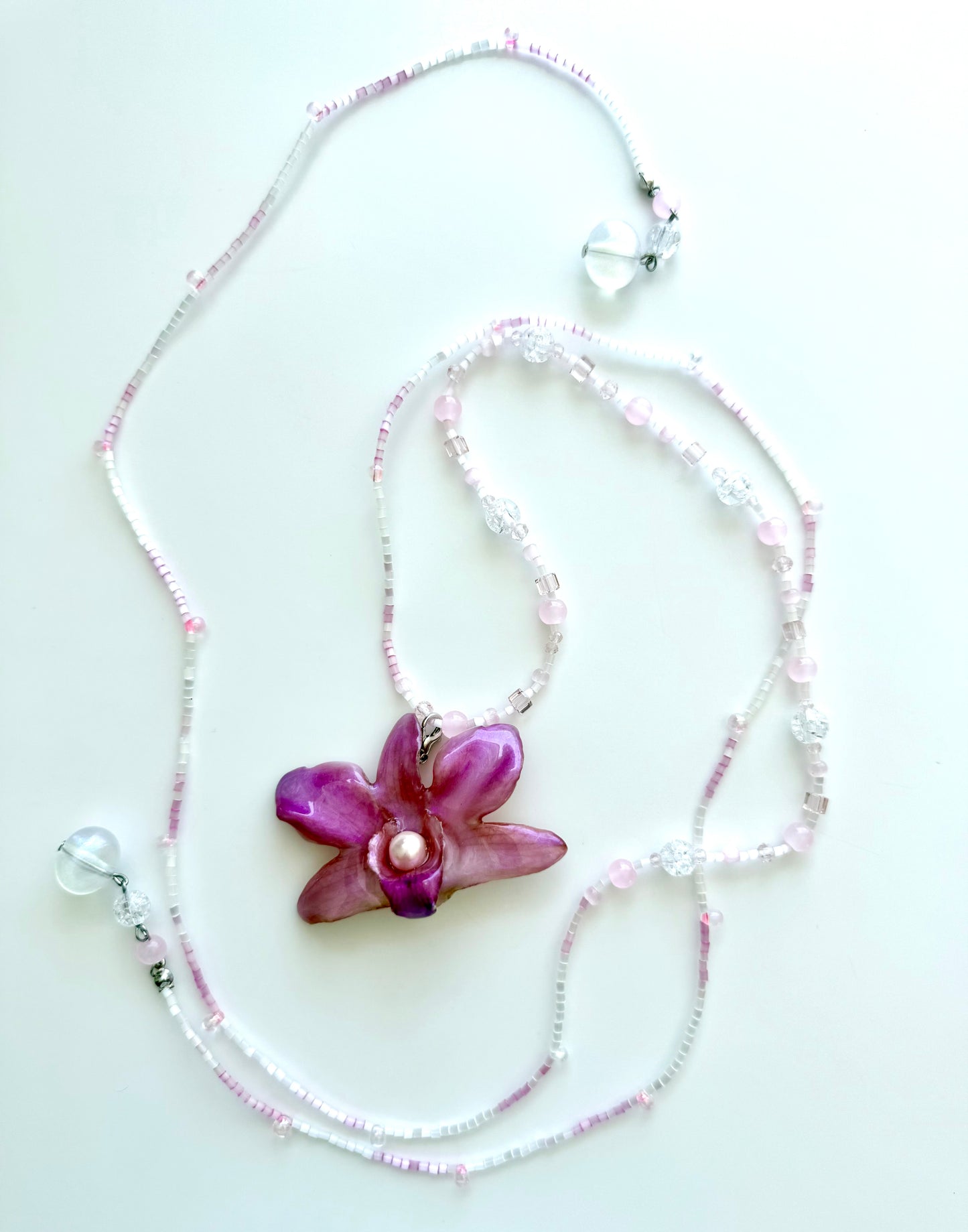 HandMade Velvet Orchid Bloom Necklace