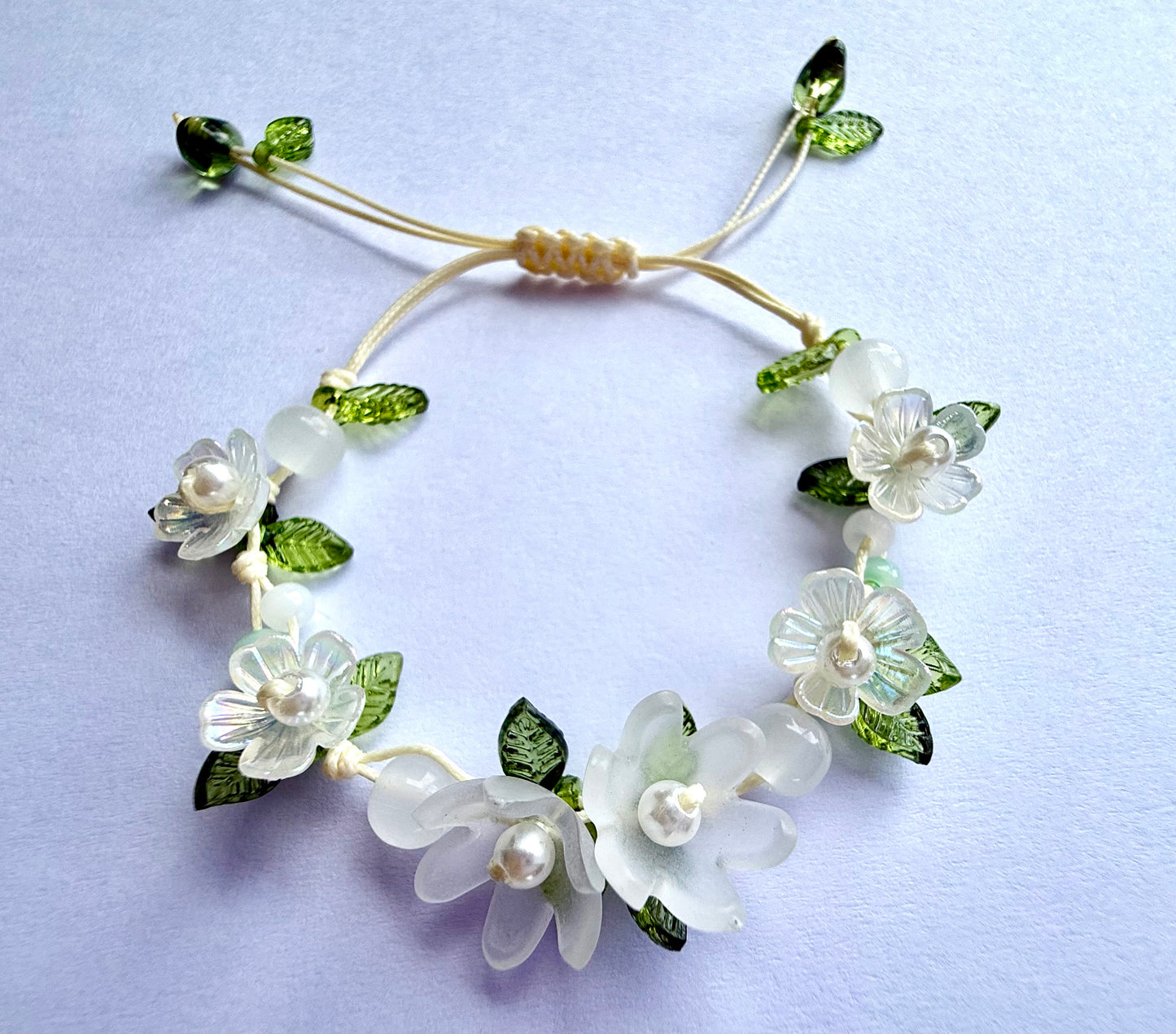 White Apricot Blossom Bracelet