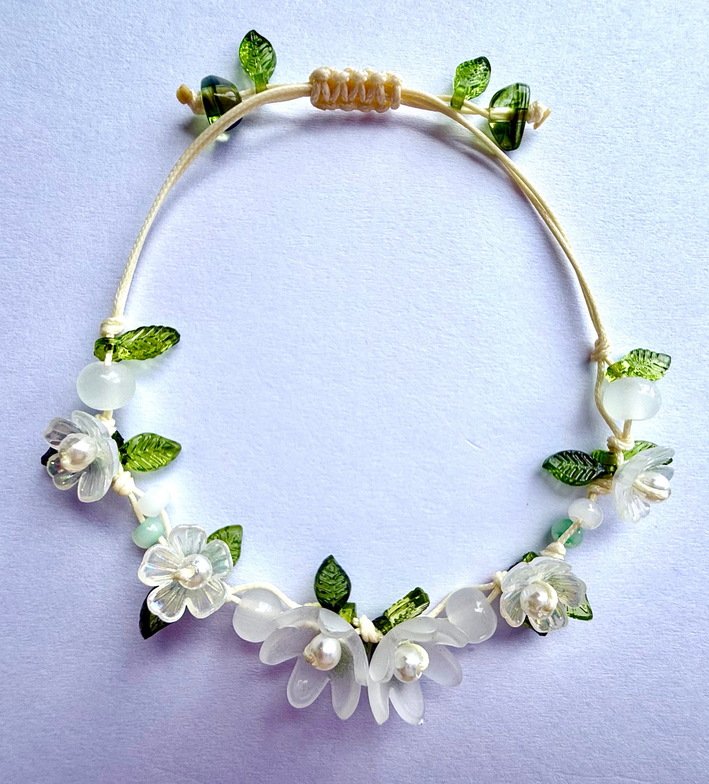 White Apricot Blossom Bracelet