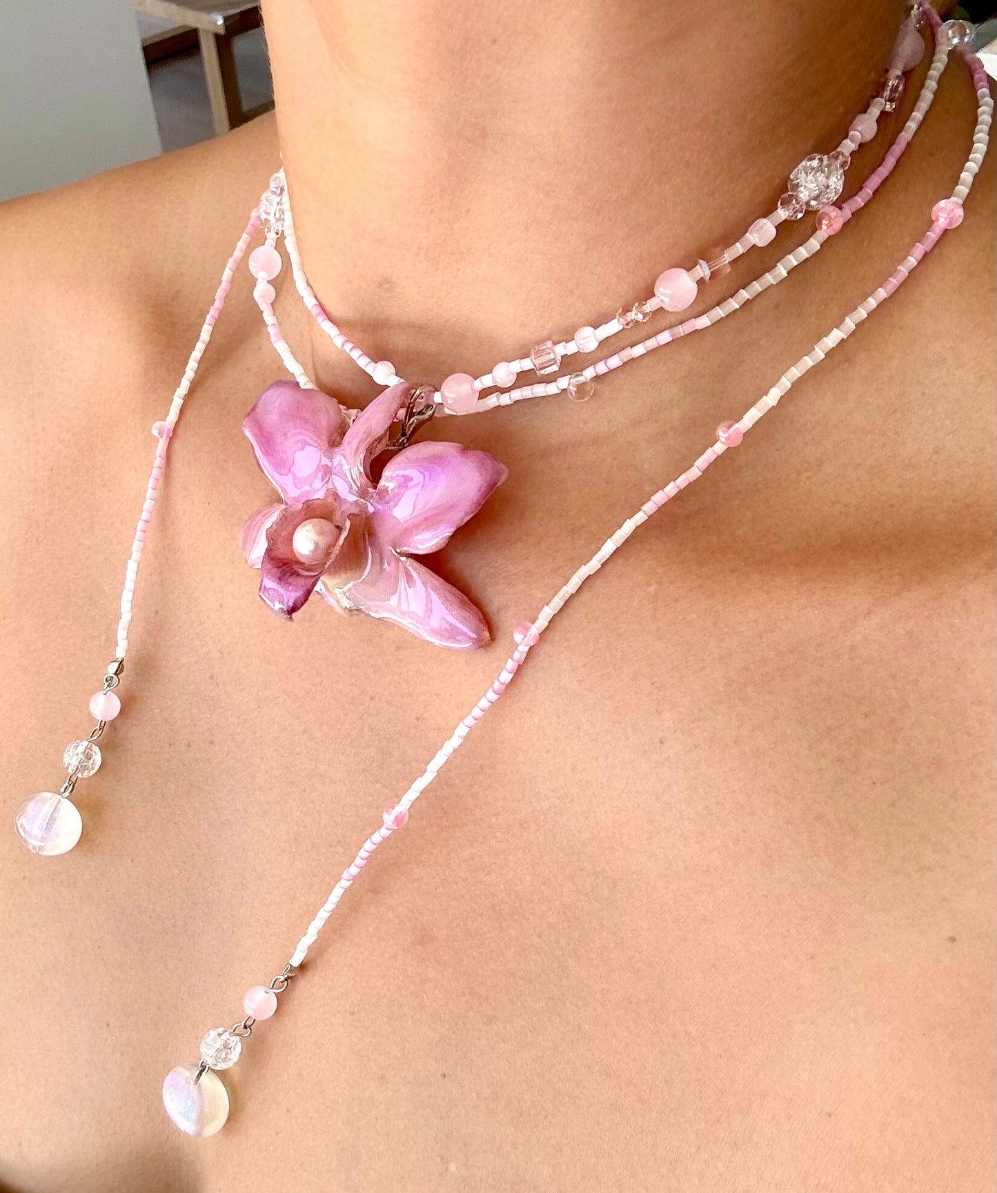 HandMade Velvet Orchid Bloom Necklace
