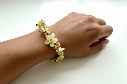 Handmade Yellow Floral Bracelet