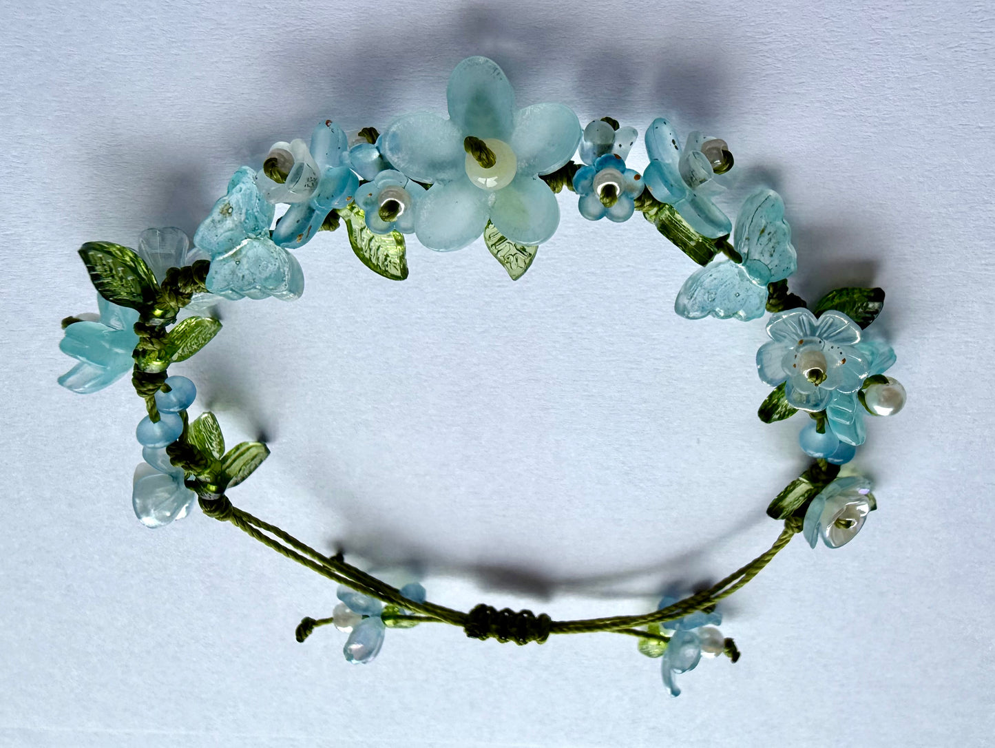 Handmade Blue Floral Bracelet