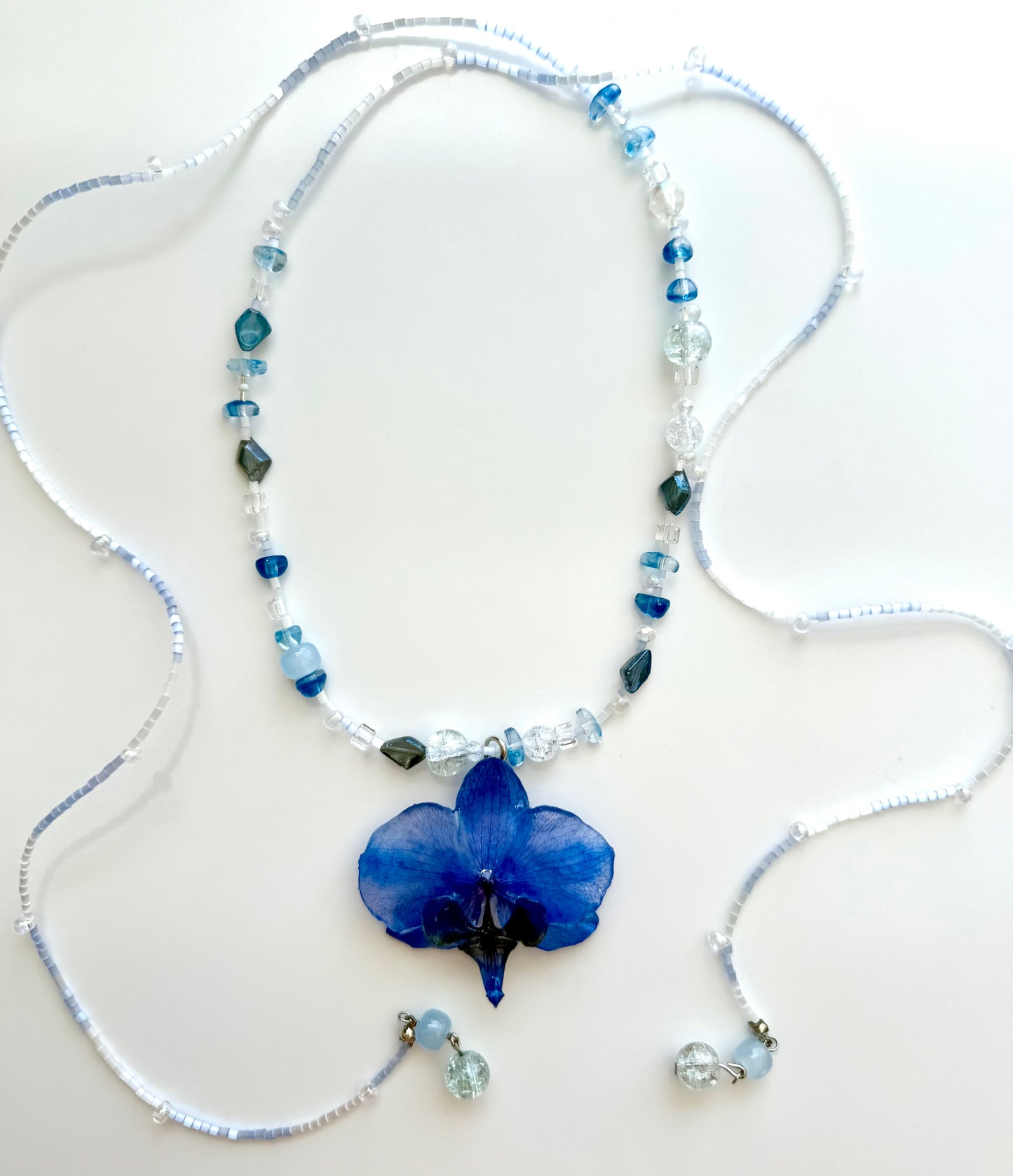 Handmade Ocean Whisper Orchid Necklace