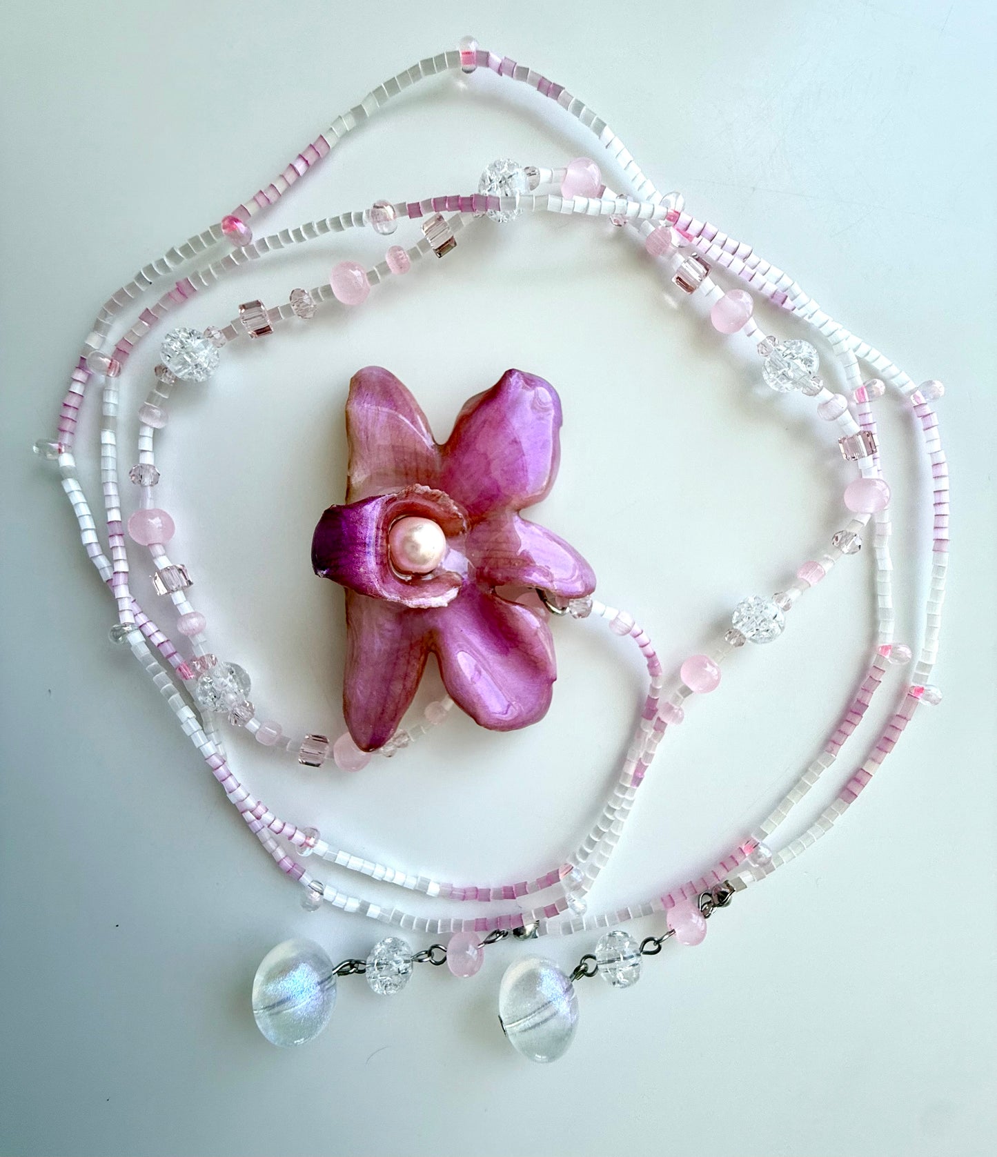 HandMade Velvet Orchid Bloom Necklace