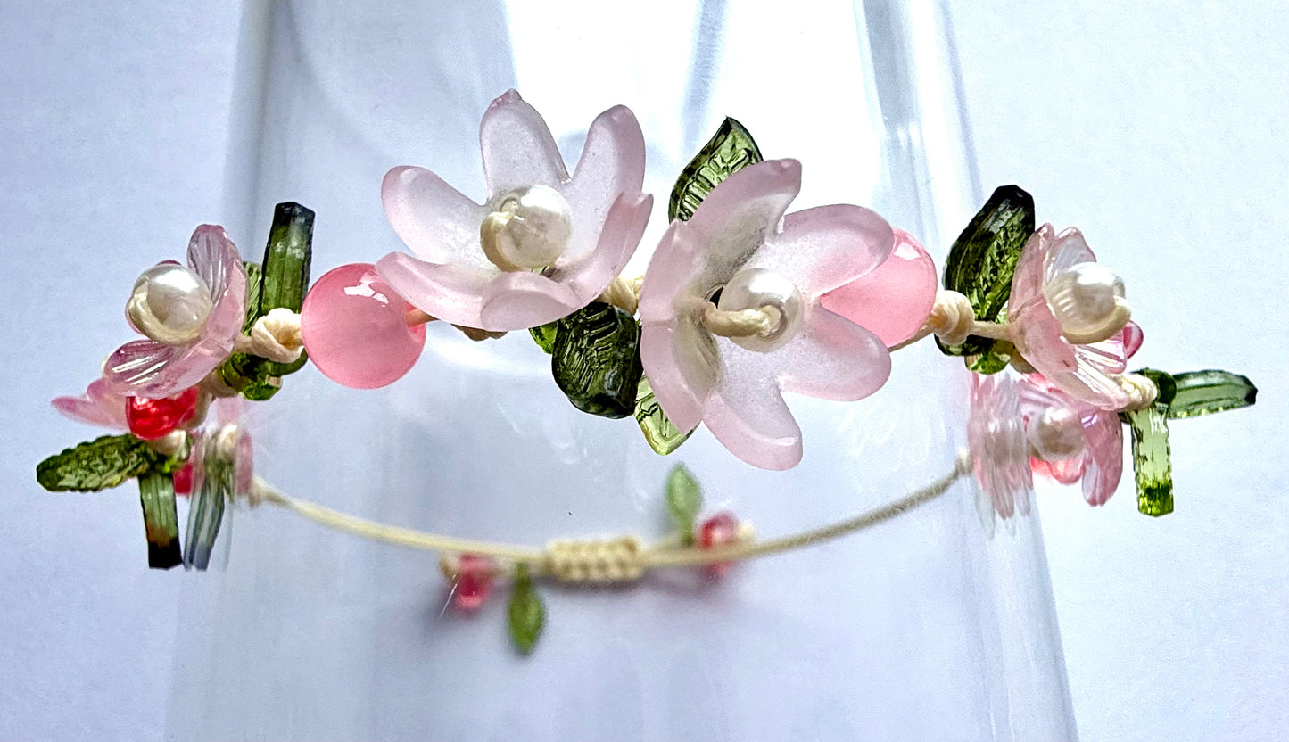 Pink Apricot Blossom Bracelet